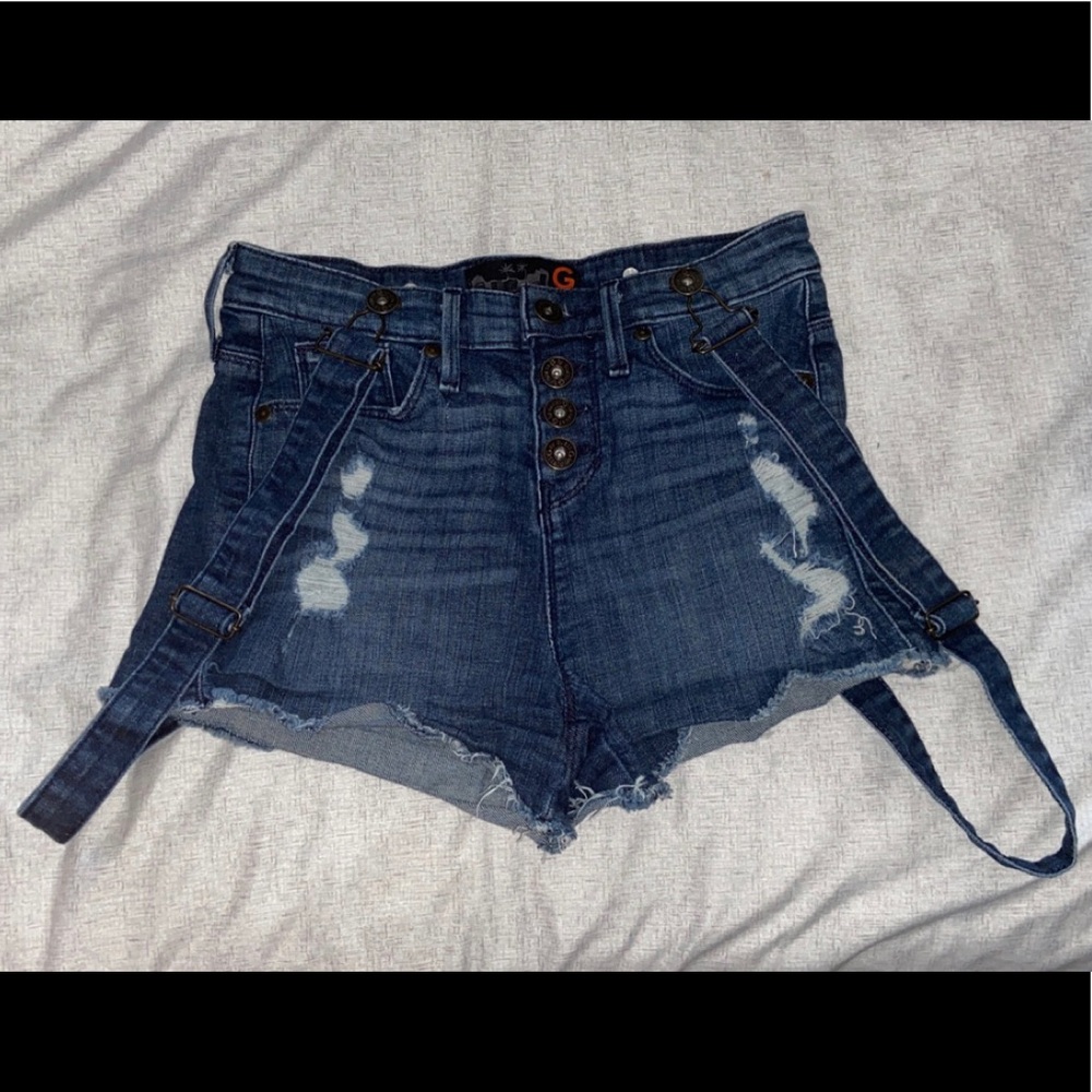 G By Guess High Rise Denim Shorts